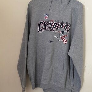 Reebok Gray New England Patriots "Champions" hoodie